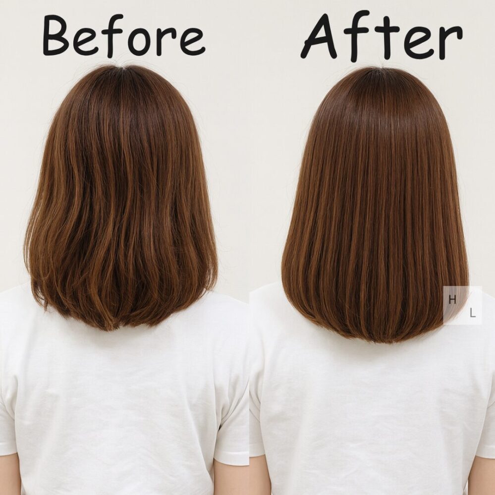 ヘアビューロン7DPlusビフォーアフター