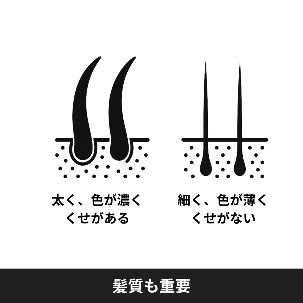 自毛植毛は「髪質」も見た目を大きく左右する