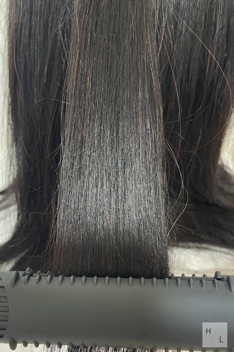 マグネットヘアプロ ストレートアイロンを使用した髪